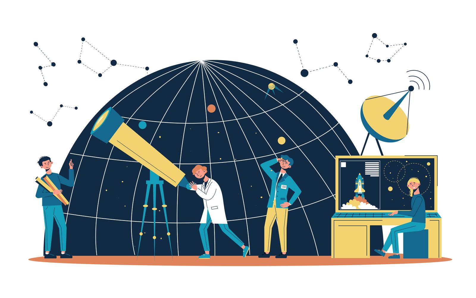 Astronomy Illustration Vector Illustration Concept