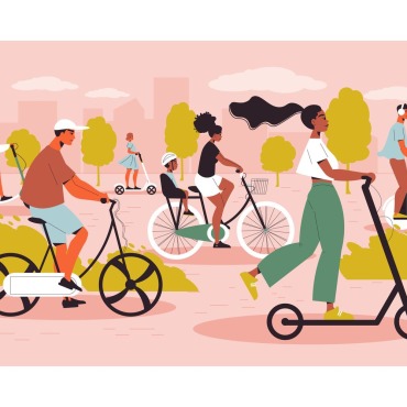 Transport Bicyclist Illustrations Templates 204824