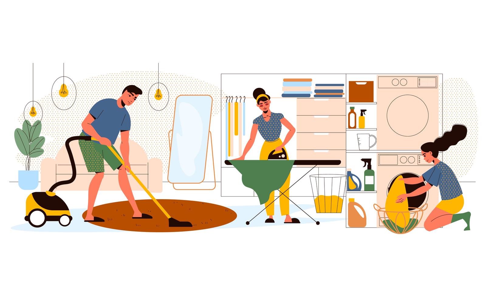 Cleaning Illustraton Vector Illustration Concept