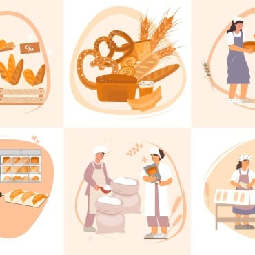 Collection Food Illustrations Templates 204853