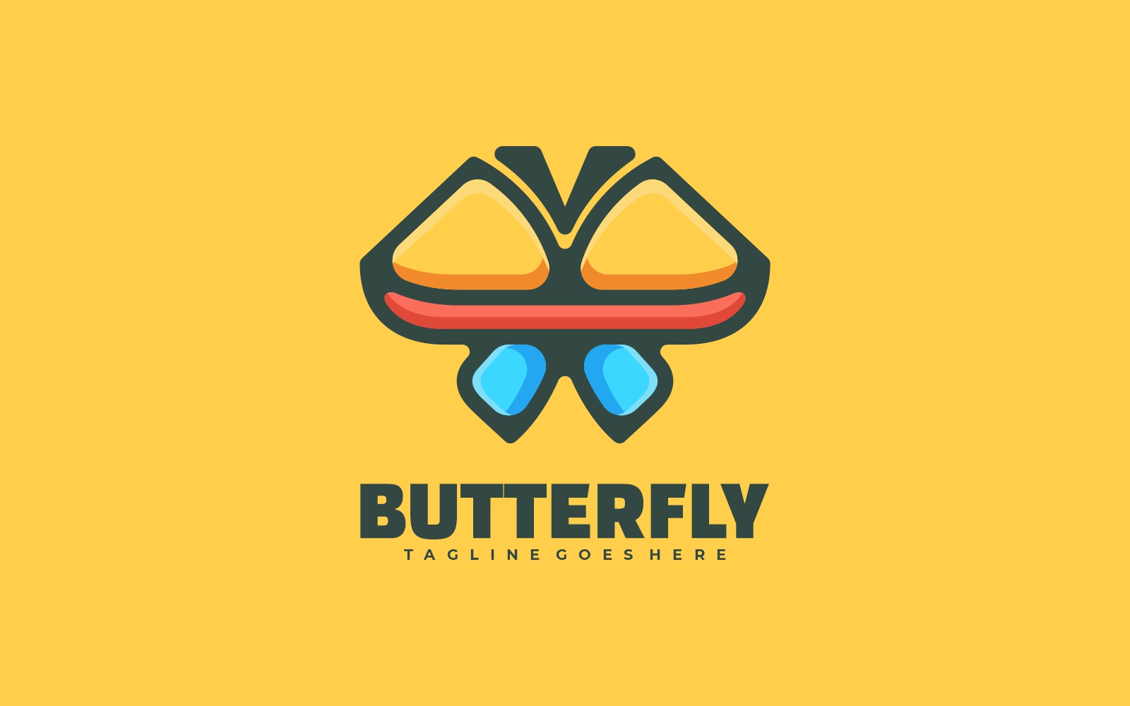 Butterfly Simple Mascot Logo