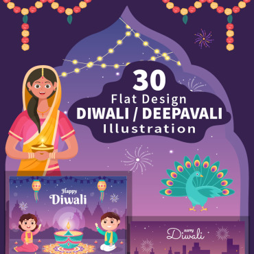 Deepavali Mandala Illustrations Templates 204922