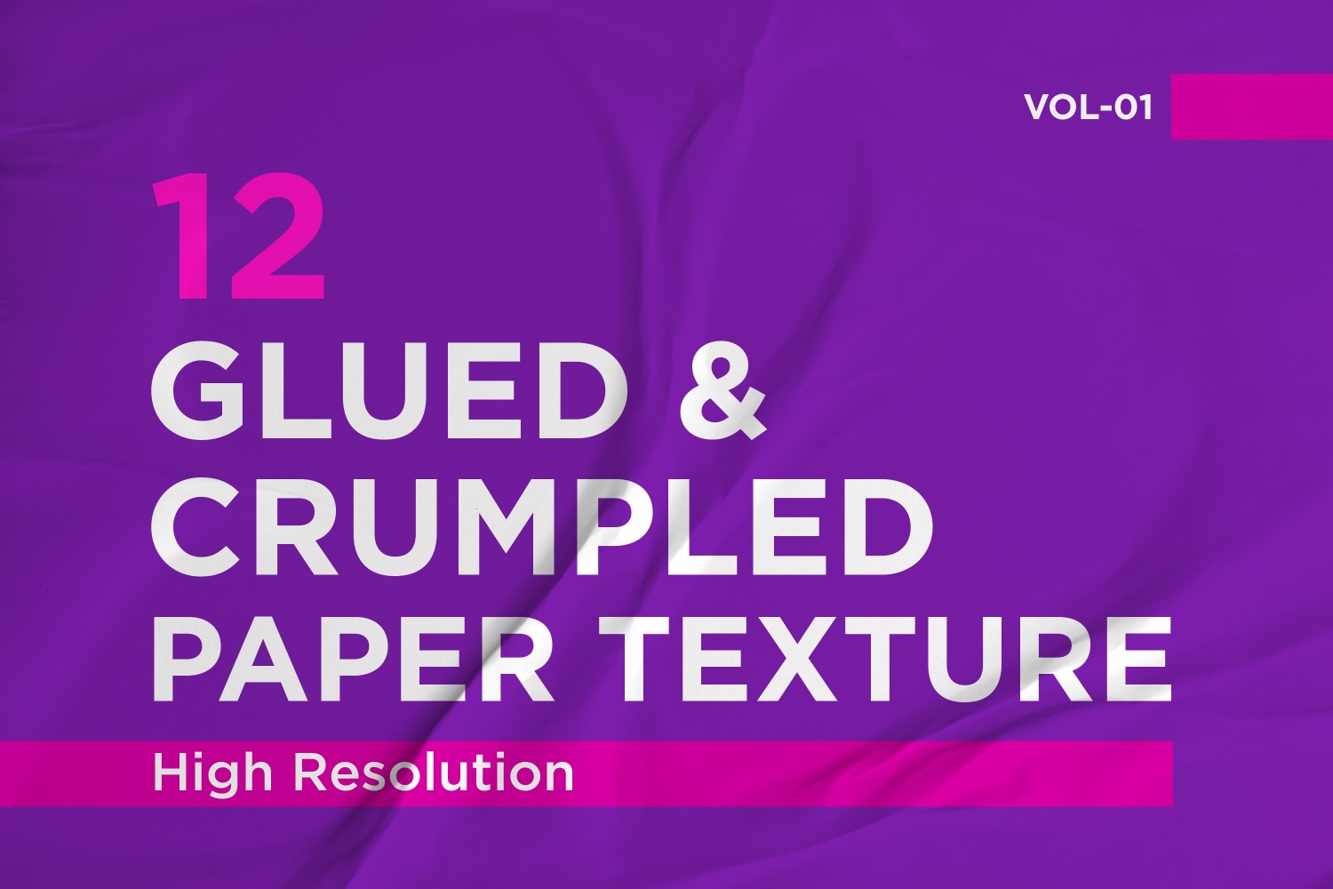 Glued, Wrinkled and Crumpled Paper Texture Vol 1