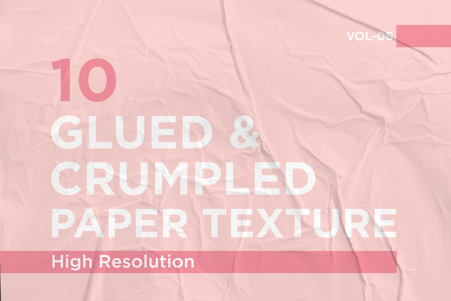 Glued, Wrinkled and Crumpled Paper Texture Vol 6