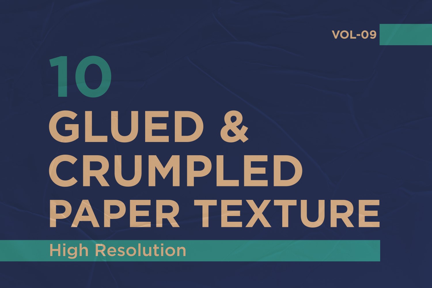 Glued, Wrinkled and Crumpled Paper Texture Vol 9