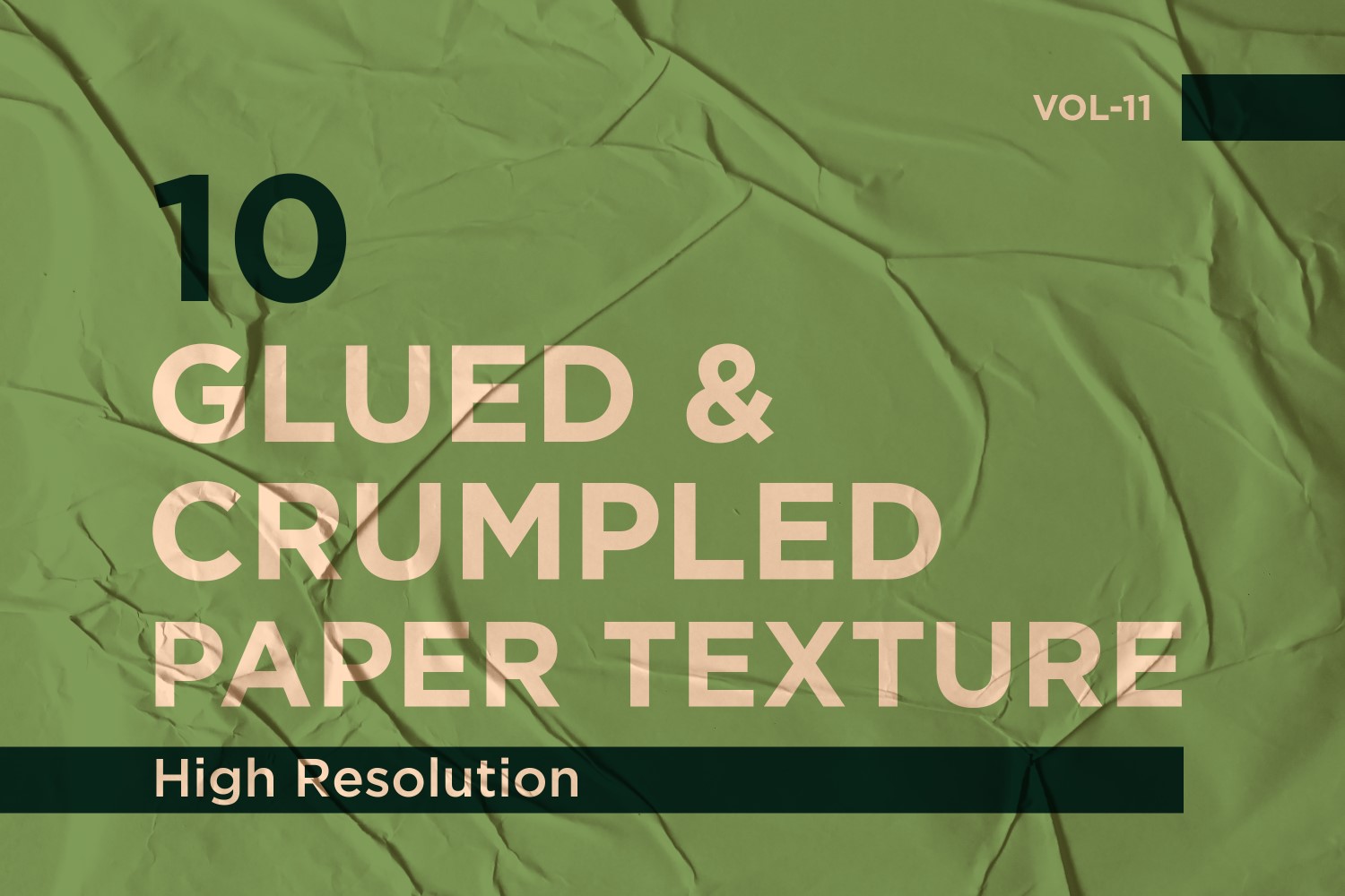 Glued, Wrinkled and Crumpled Paper Texture Vol 11