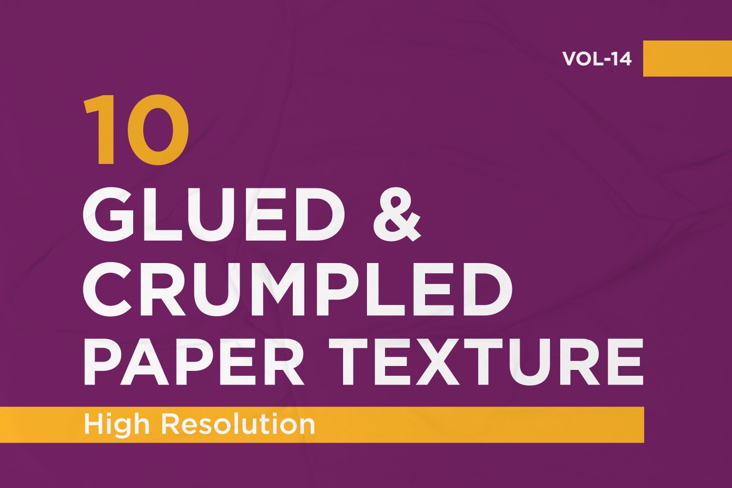 Glued, Wrinkled and Crumpled Paper Texture Vol 14