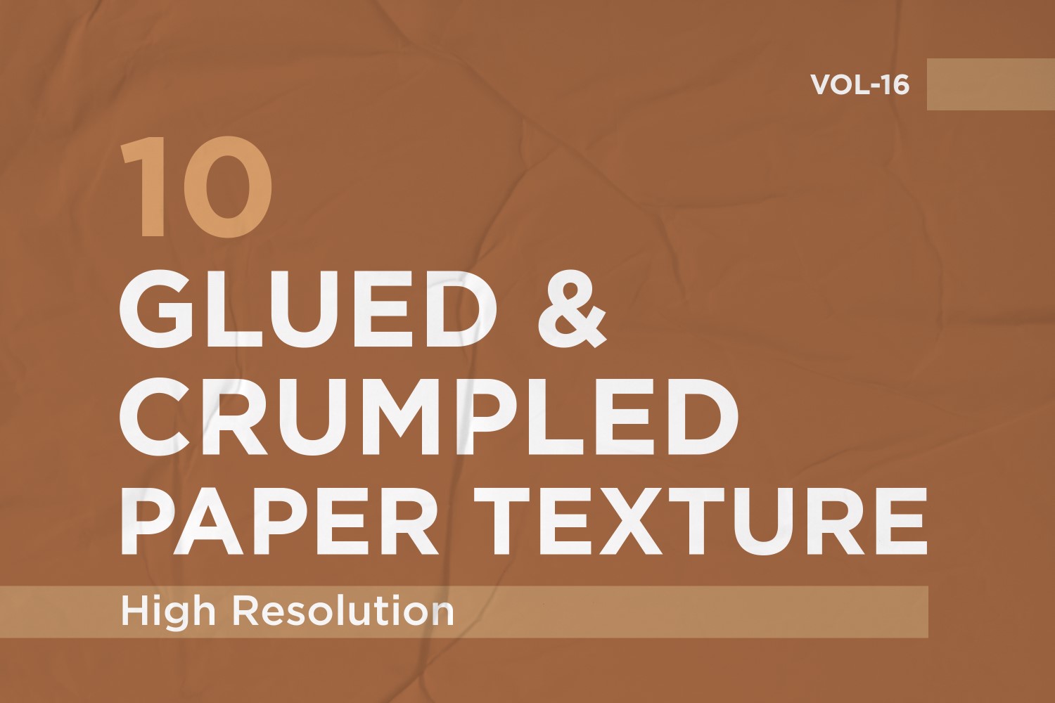 Glued, Wrinkled and Crumpled Paper Texture Vol 16