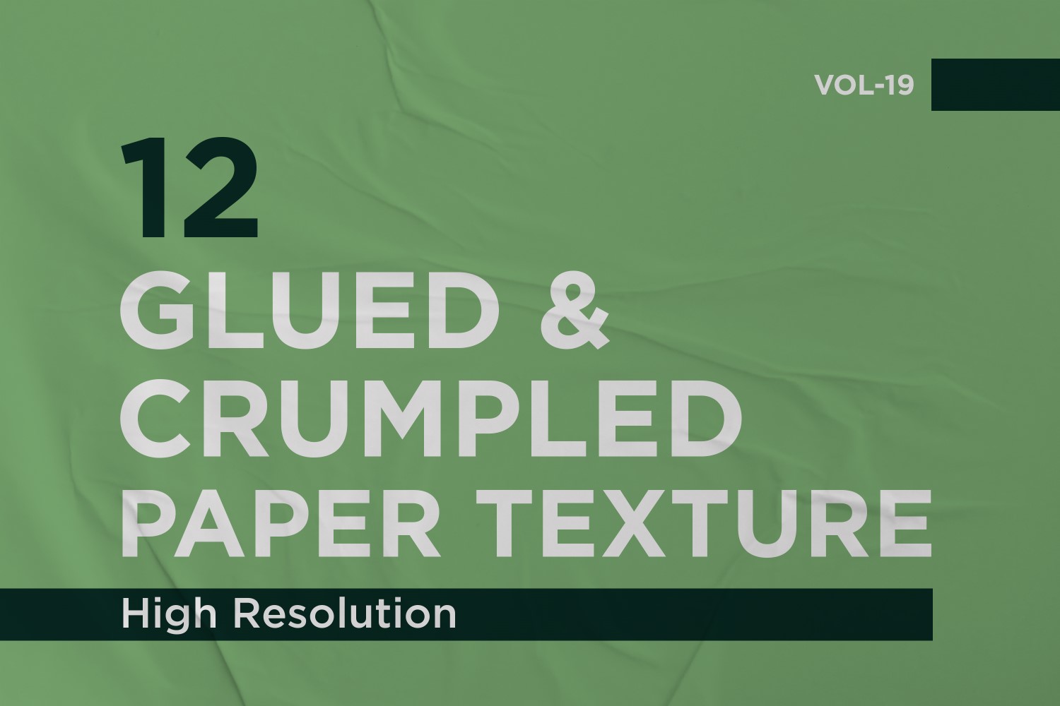 Glued, Wrinkled and Crumpled Paper Texture Vol 19