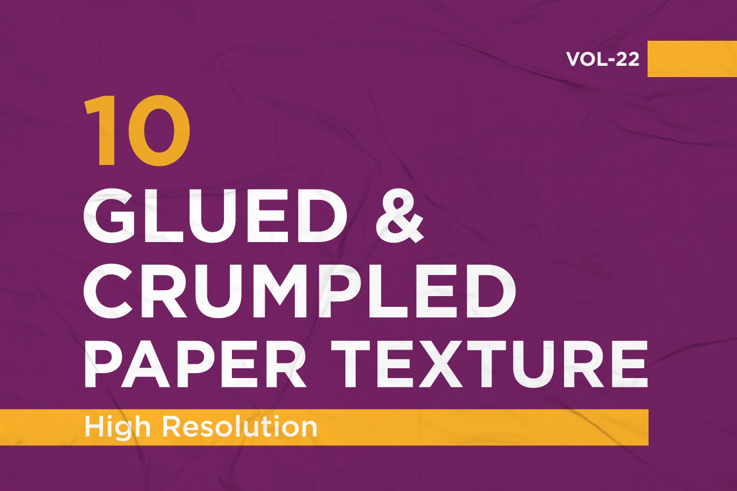 Glued, Wrinkled and Crumpled Paper Texture Vol 22