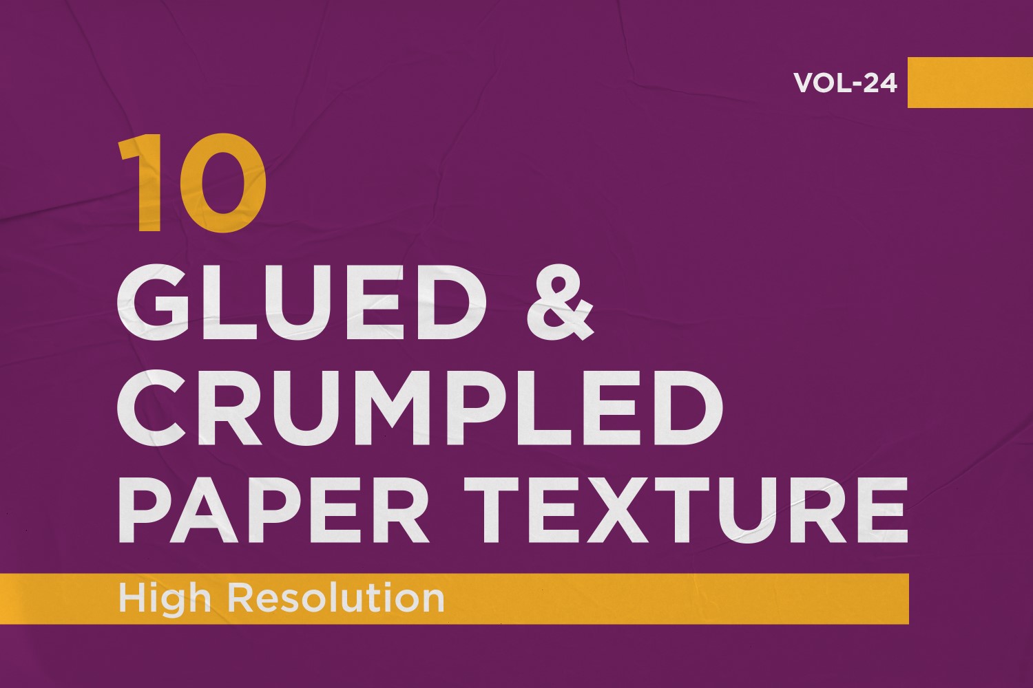 Glued, Wrinkled and Crumpled Paper Texture Vol 24