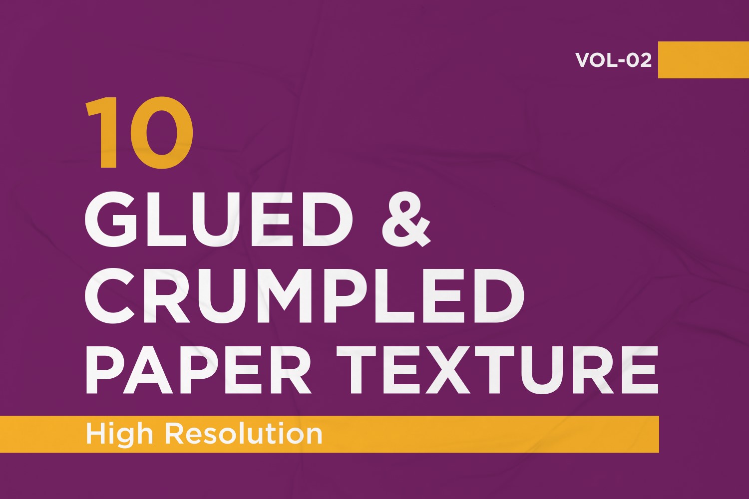 Glued, Wrinkled and Crumpled Paper Texture Vol 2