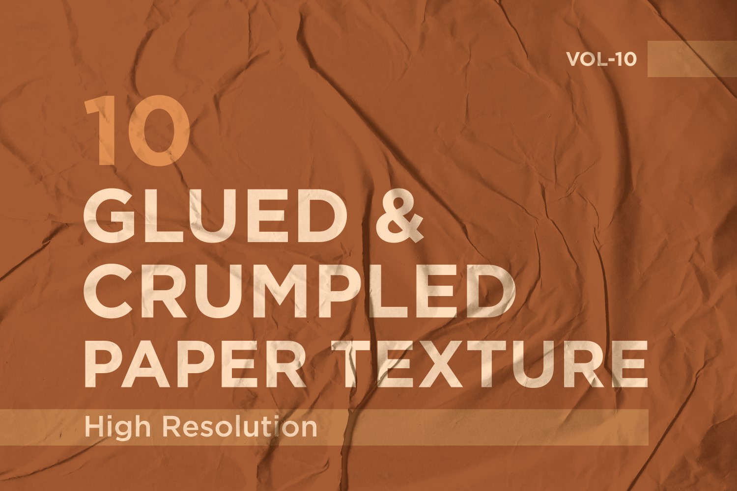 Glued, Wrinkled and Crumpled Paper Texture Vol 10