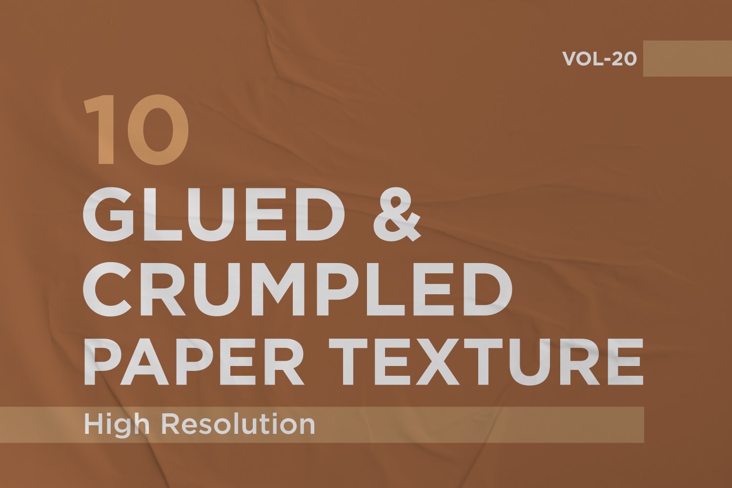 Glued, Wrinkled and Crumpled Paper Texture Vol 20