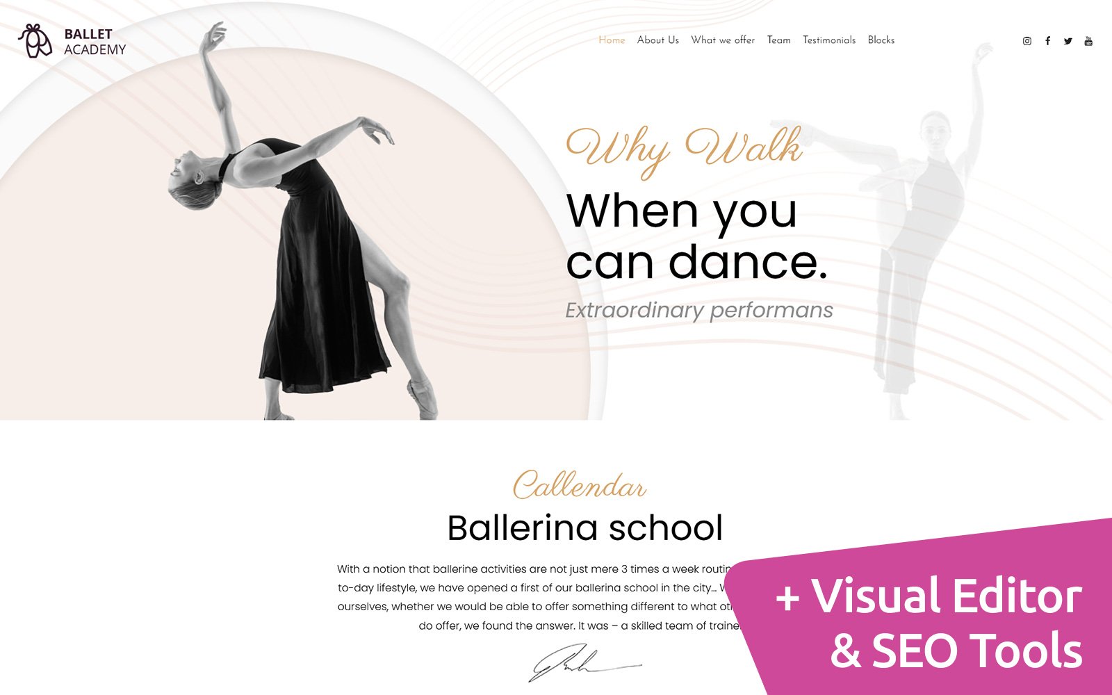 Ballet Moto CMS Website Template