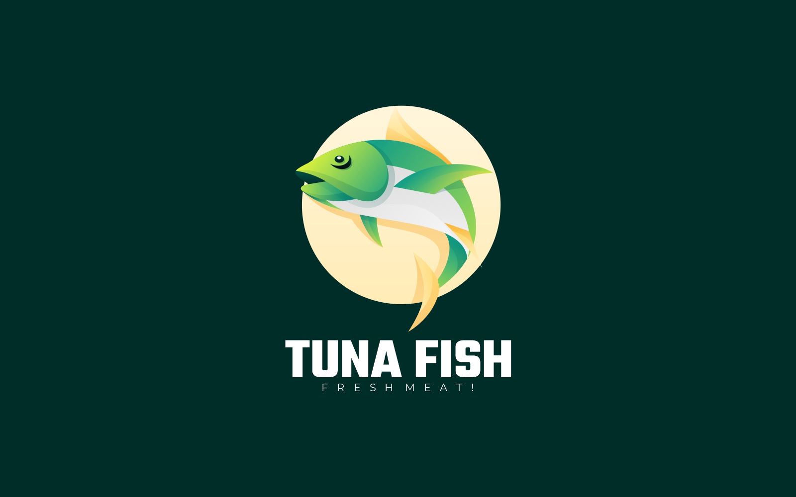 Tuna Fish Gradient Colorful Logo