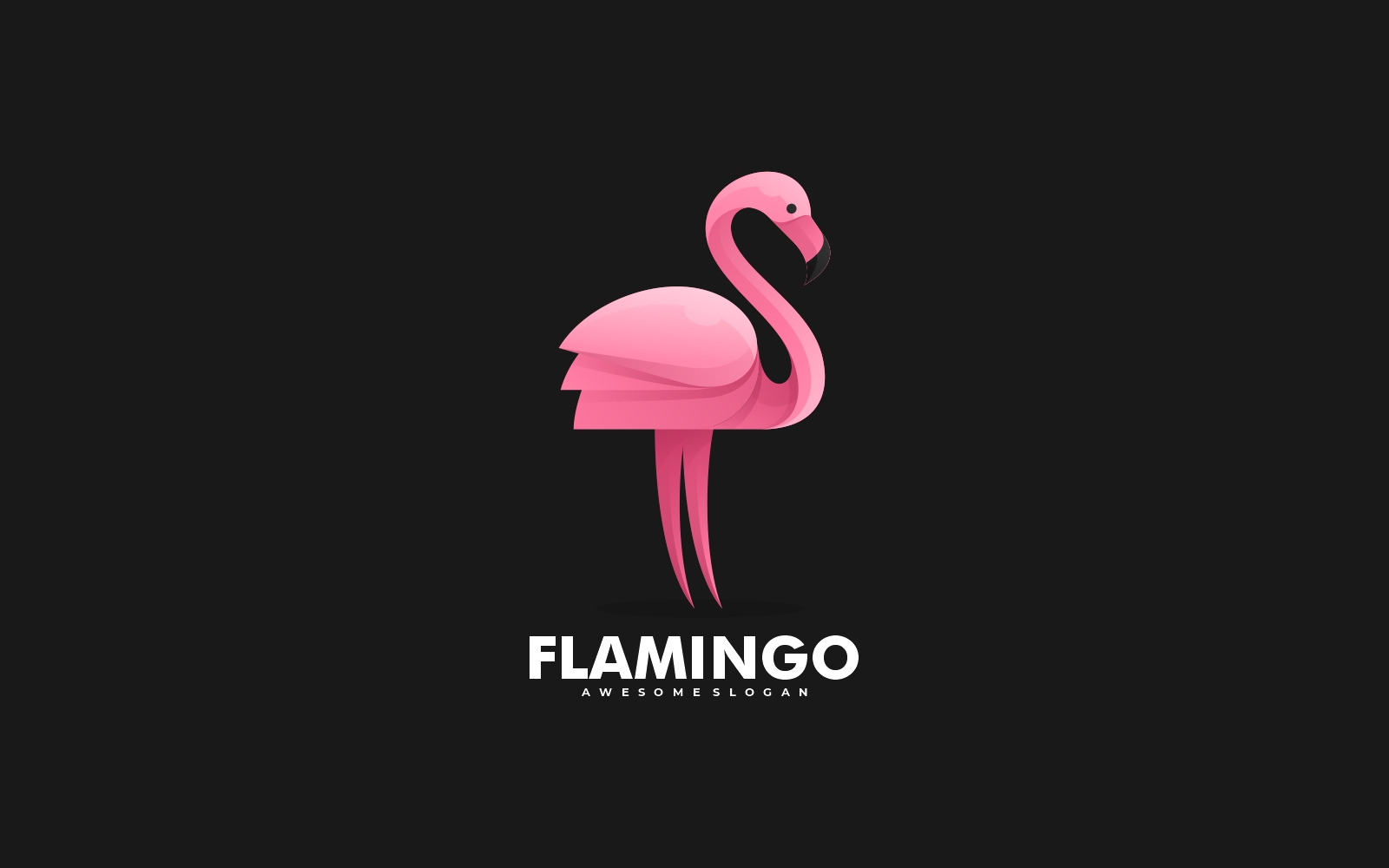 Flamingo Gradient Logo Template