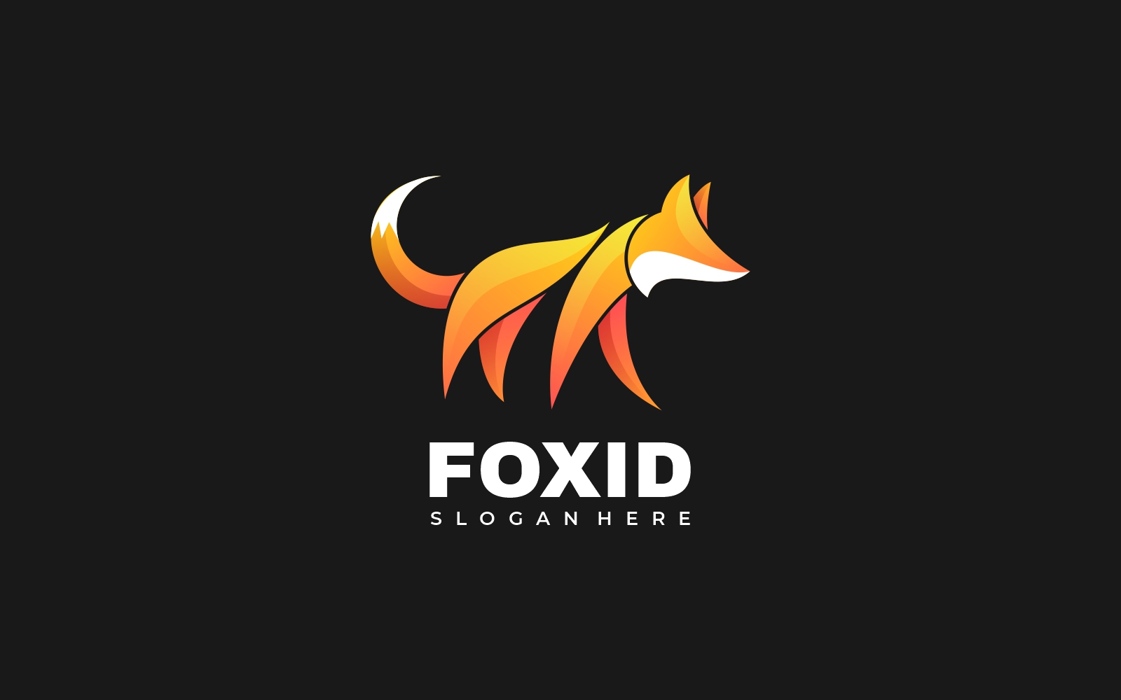 Foxid Gradient Color Logo Style