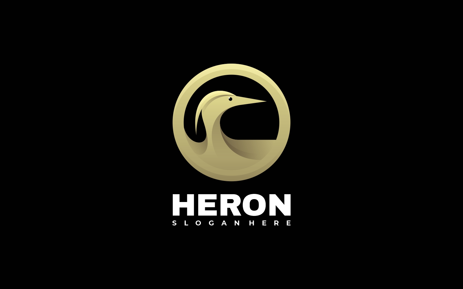 Circle Heron Gradient Logo