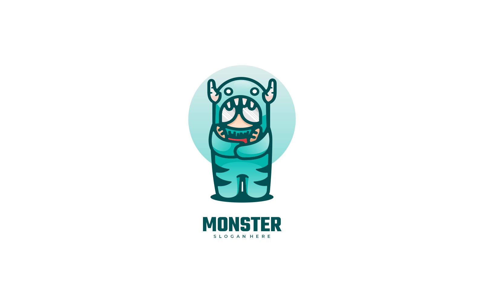 Monster Cartoon Logo Style