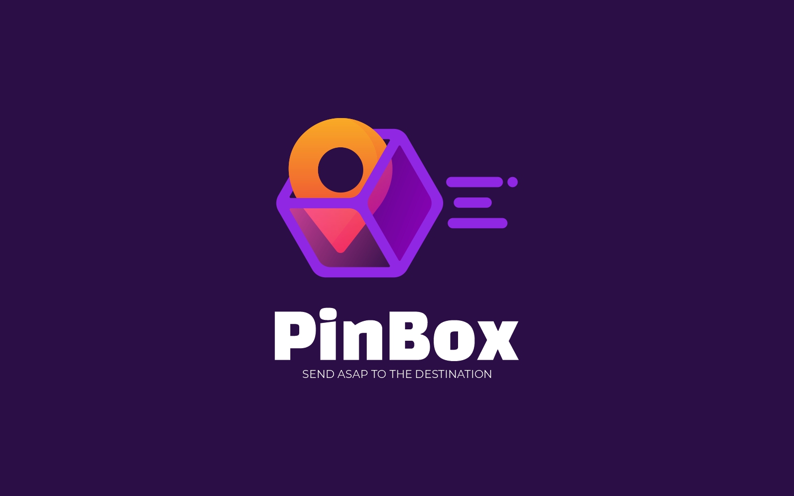 Pin Box Gradient Logo Style