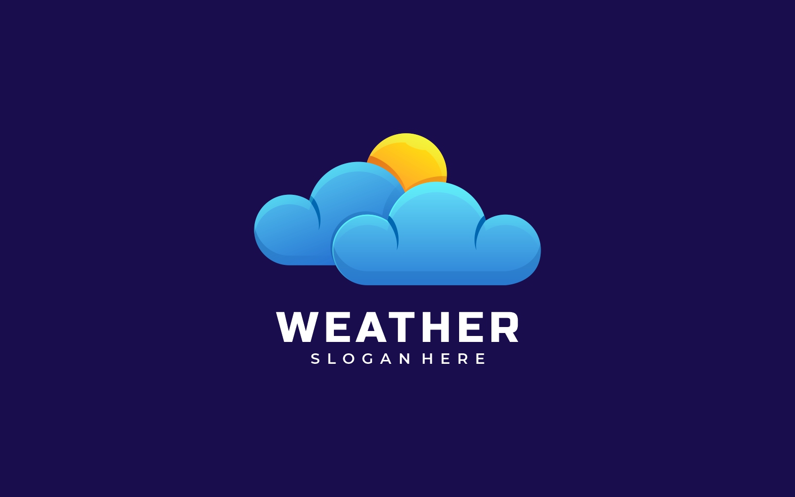 Weather Gradient Logo Style