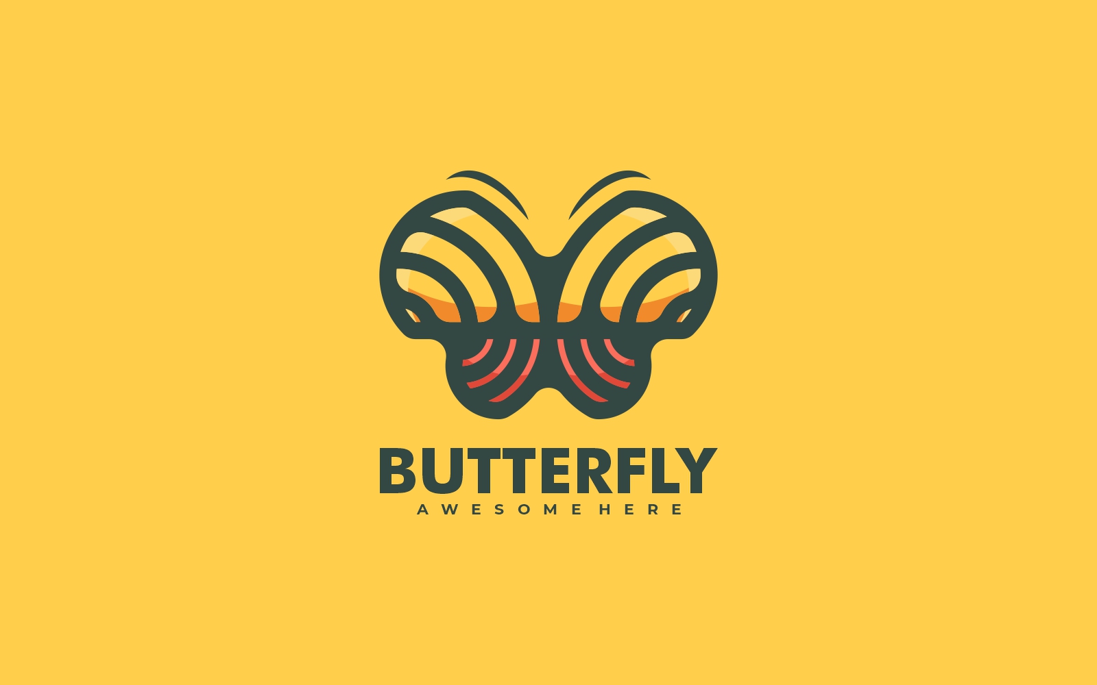 Butterfly Simple Mascot Logo Style