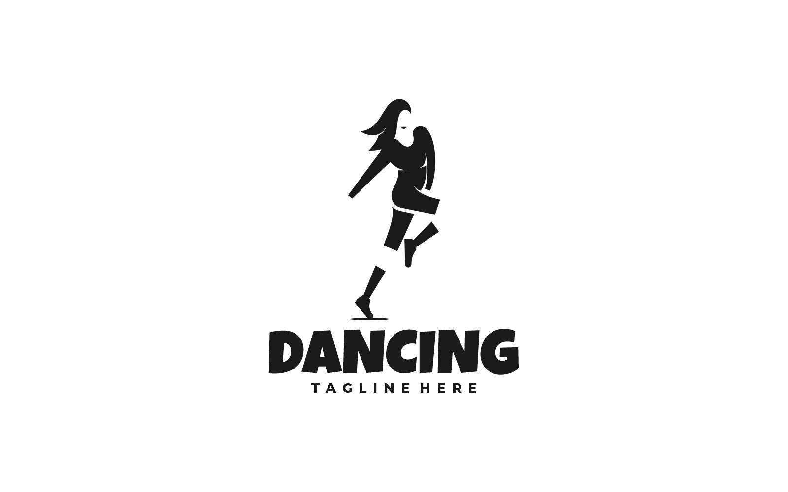 Dancing Silhouette Logo Style