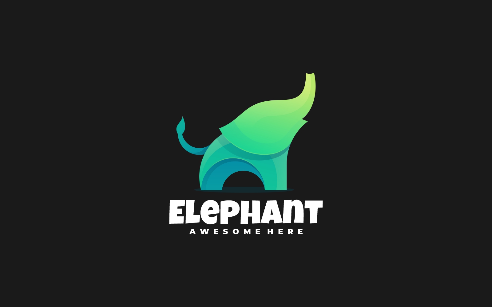 Elephant Gradient Logo Design