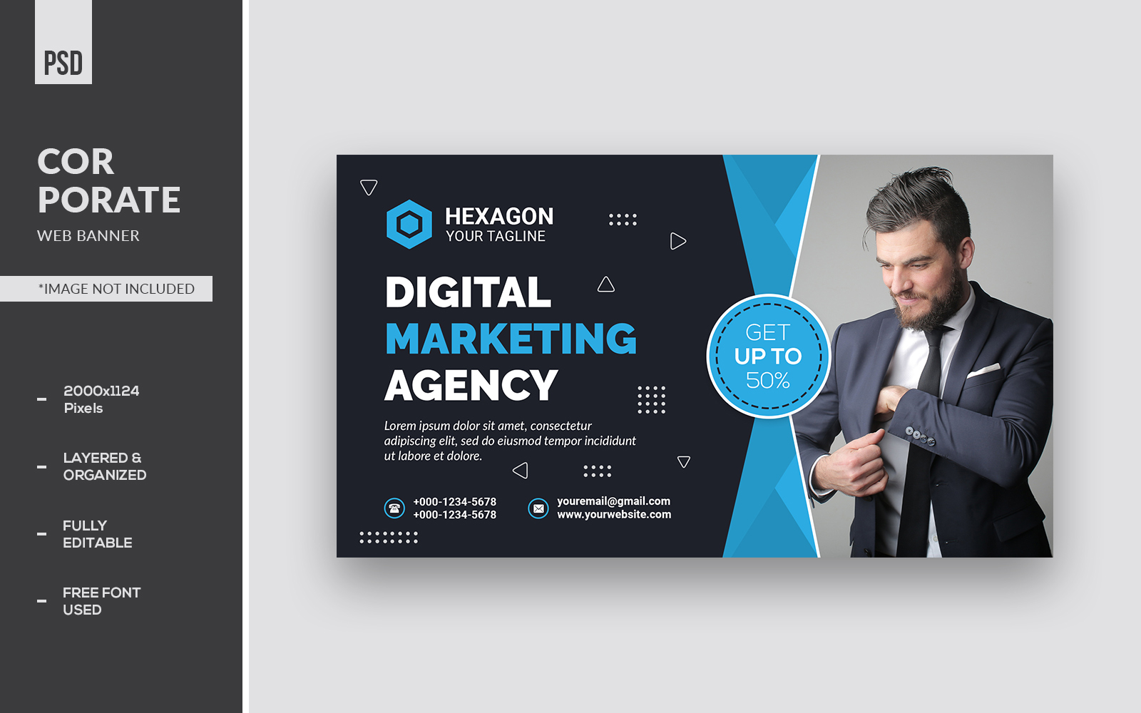 Digital Marketing Corporate Web Banner Templates