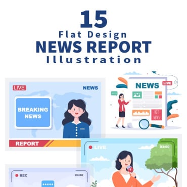 Report Journalist Illustrations Templates 205373