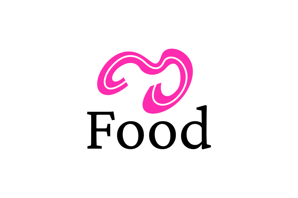 Food Smoke Letter M -  Fun Smile Happy Logo