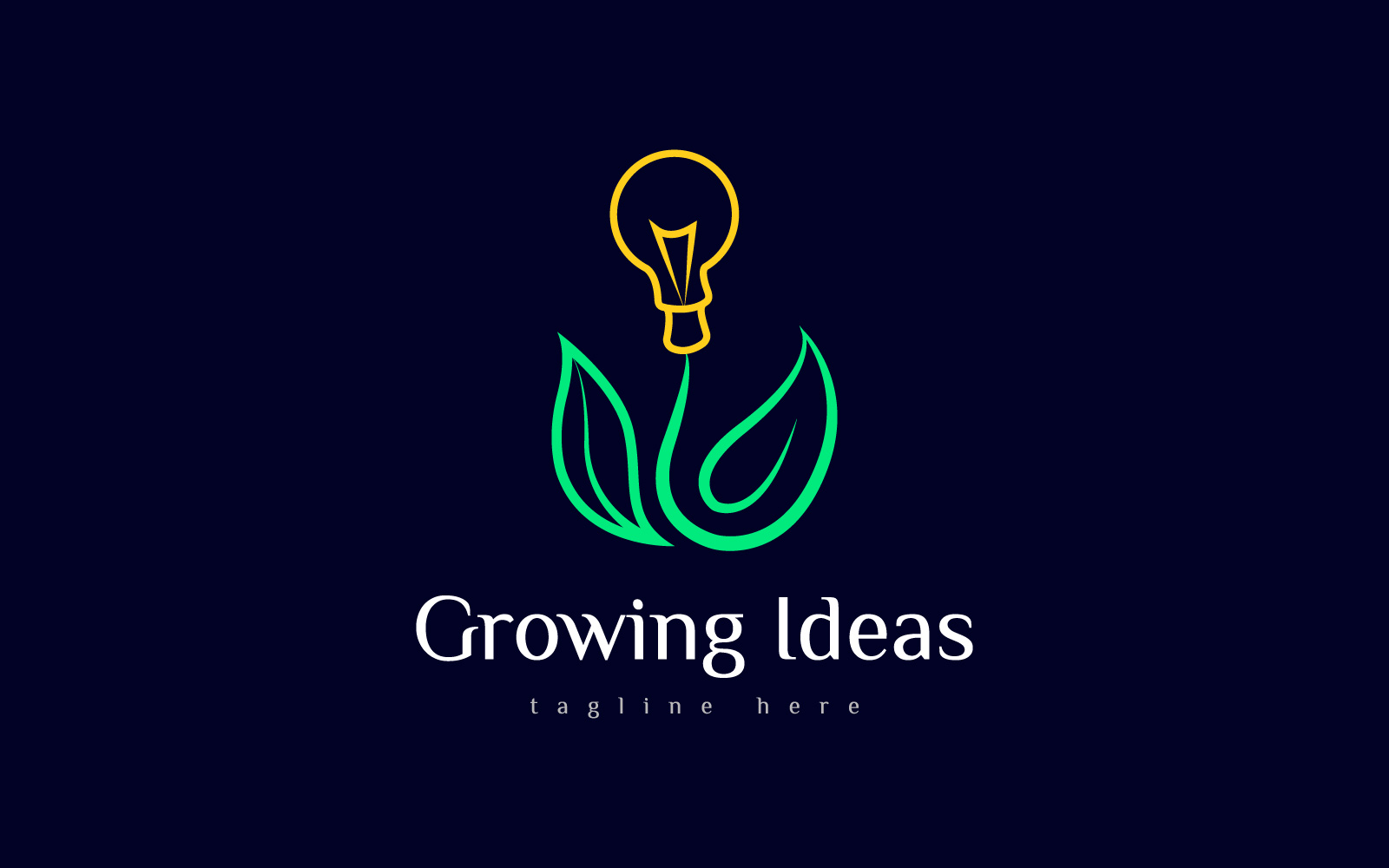 Growing Ideas Logo Icon Design Vector Concept