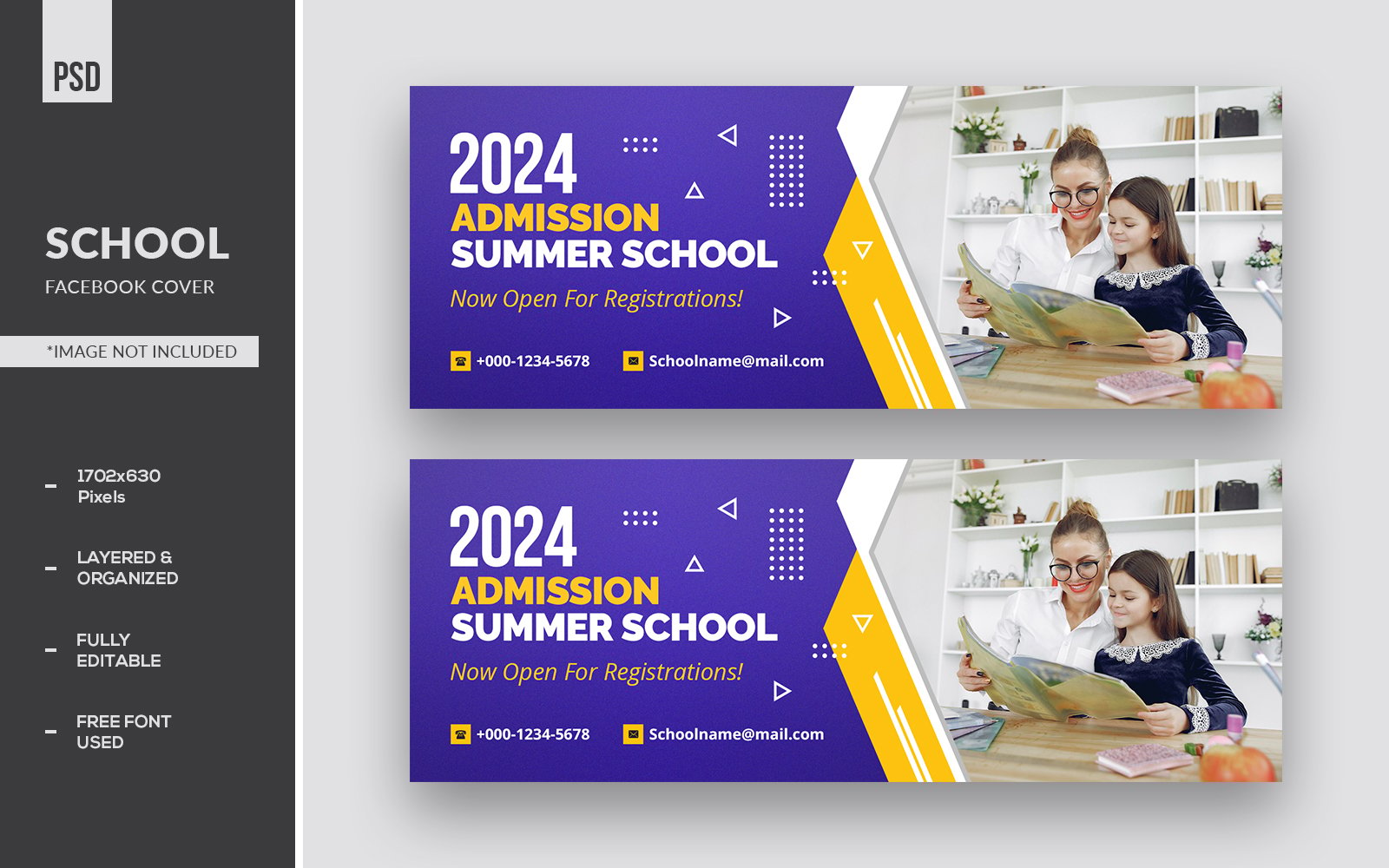 School Timeline Facebook Cover Templates