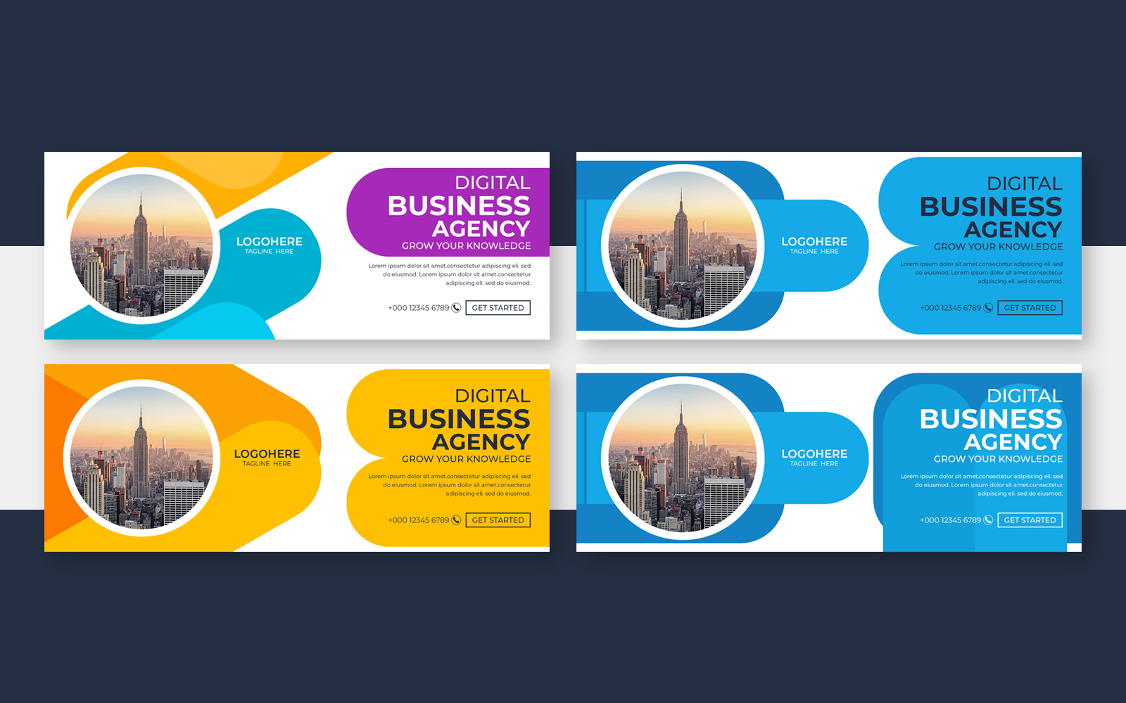Business Facebook Cover Design Pack