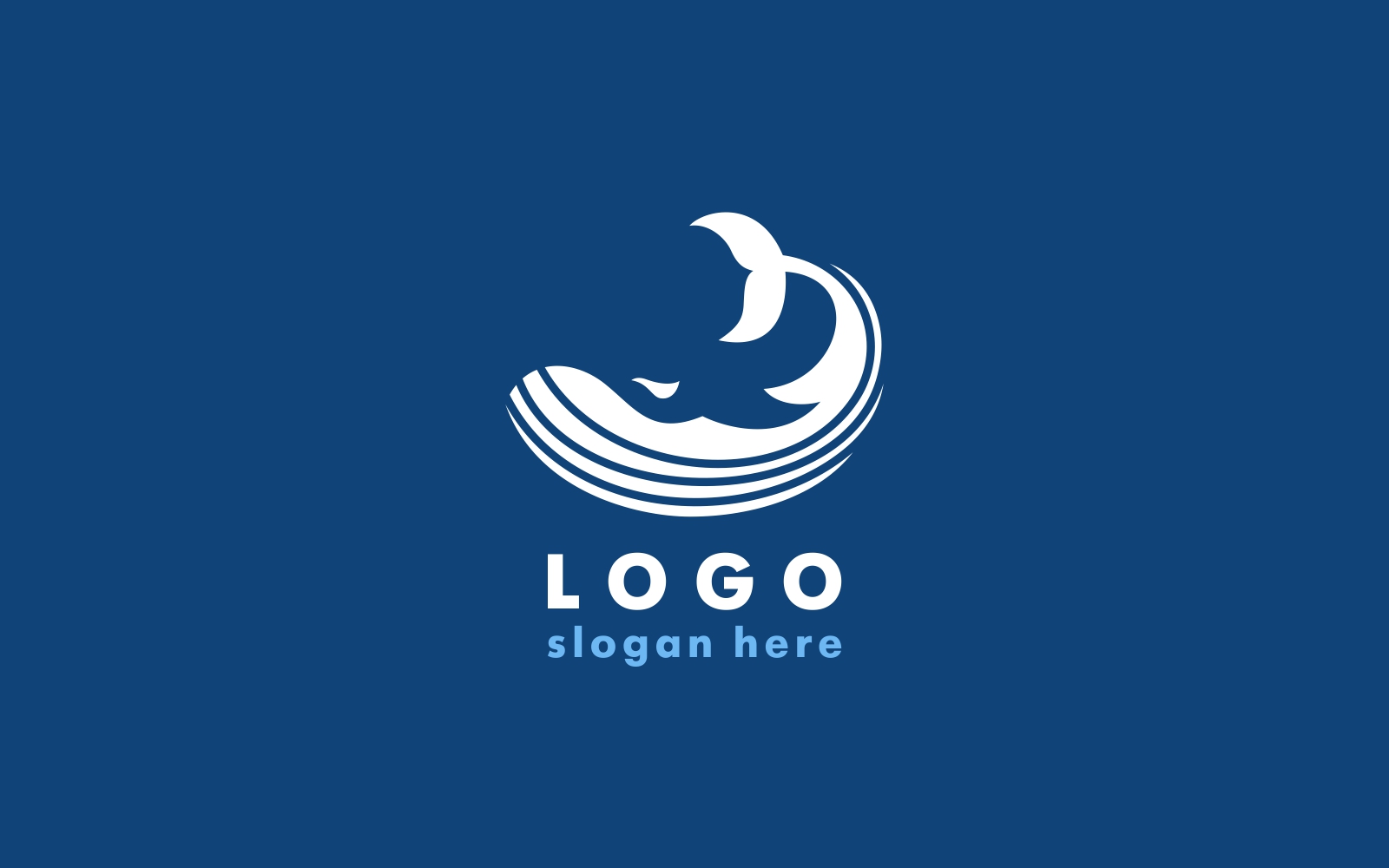 Iconic Whale Logo Template