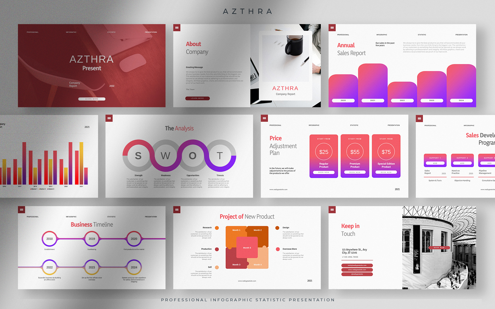 Azthra - Professional Infographic Statistic Presentation