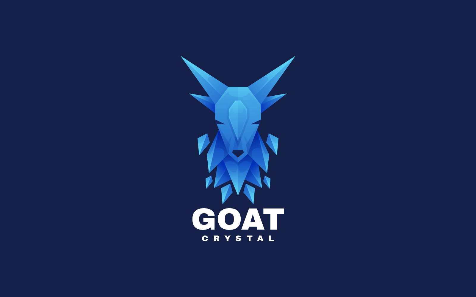 Goat Crystal Gradient Logo Style