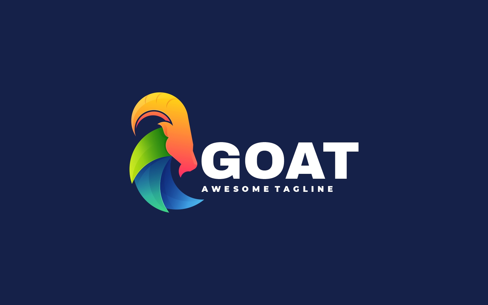 Goat Gradient Colorful Logo Style