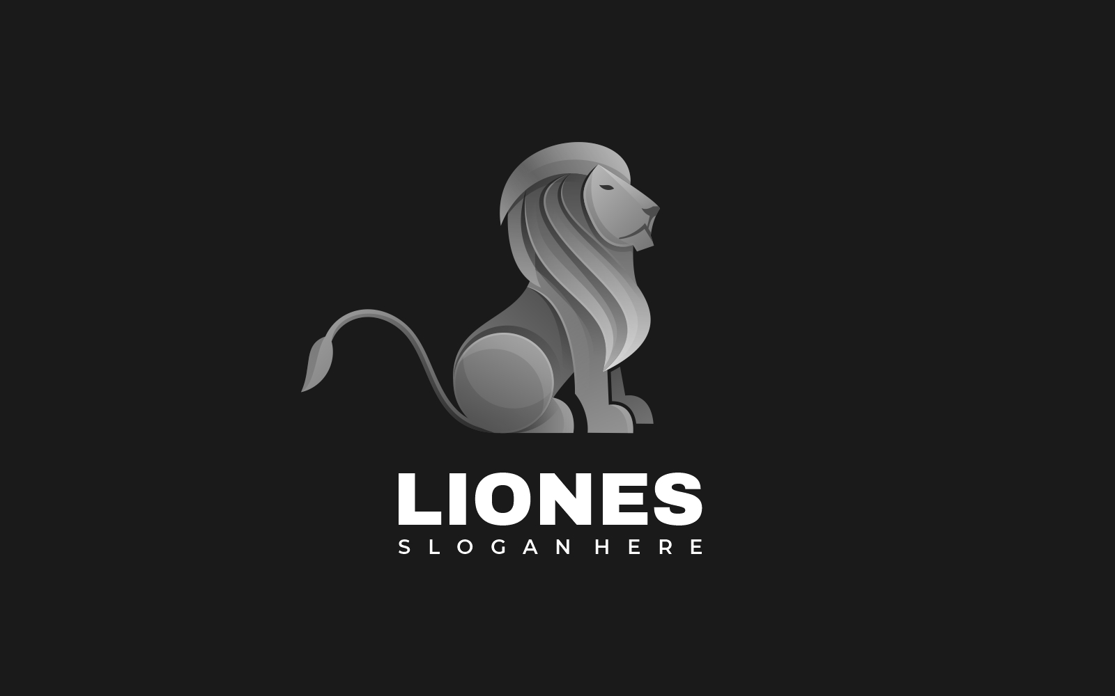 Lion Gradient Color Logo Style