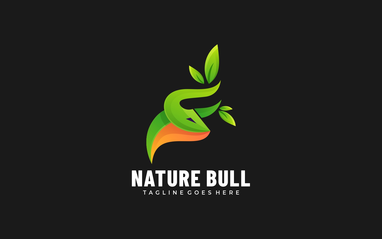 Nature Bull Gradient Logo Style