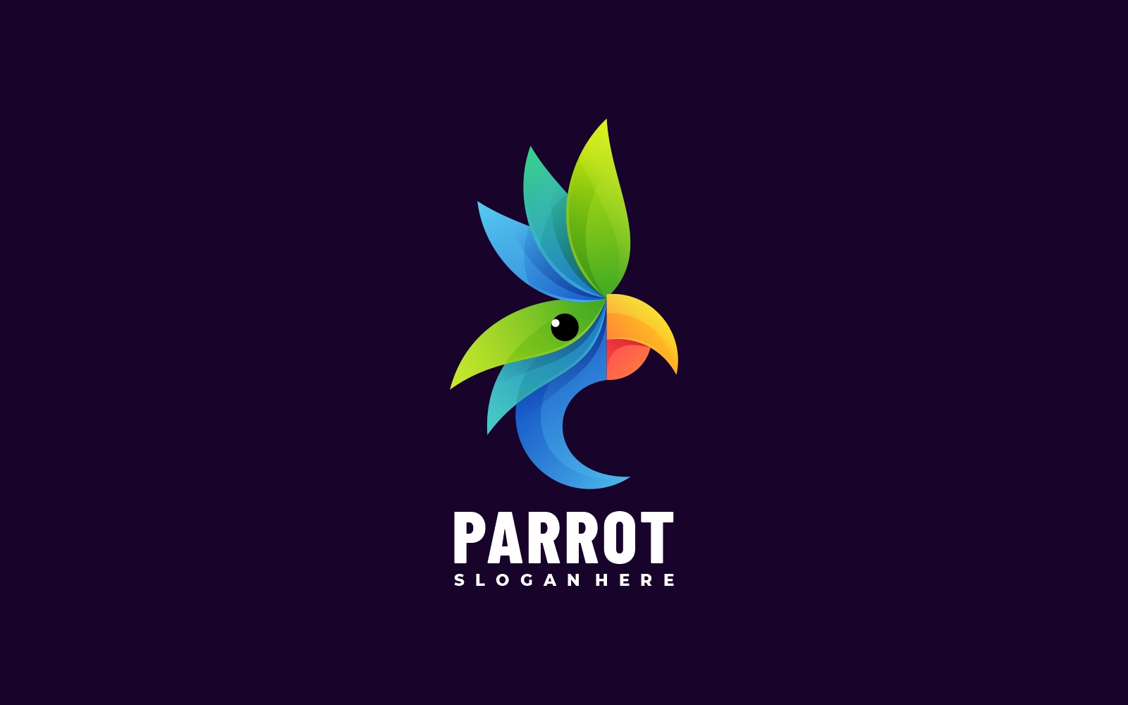 Parrot Gradient Colorful Logo Style
