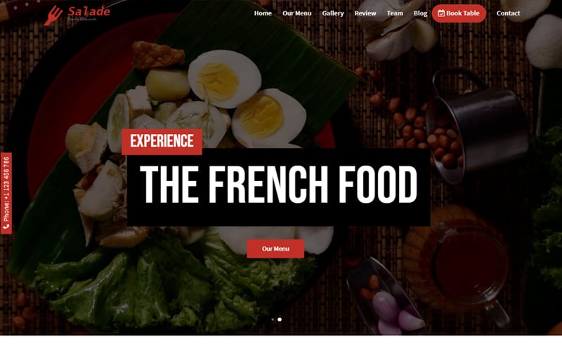 Salade - Restaurant HTML5 Landing Page Template