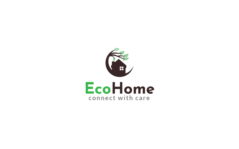 Eco Home Logo Design Template