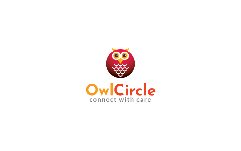 Owl Circle Logo Design Template