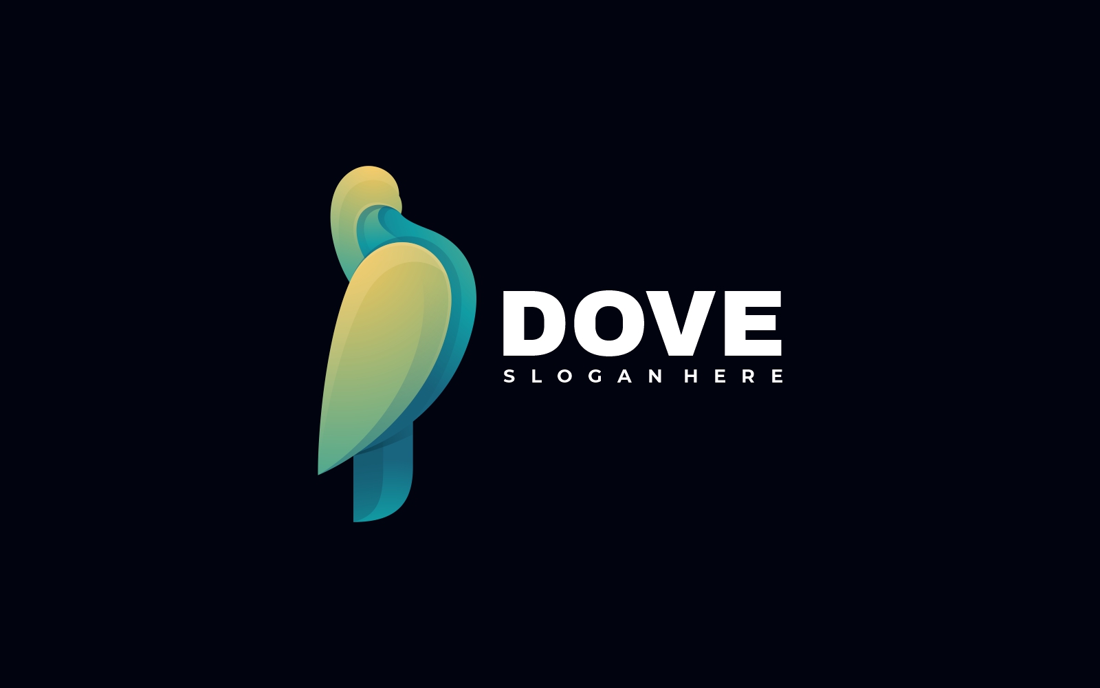 Dove Bird Gradient Logo Style