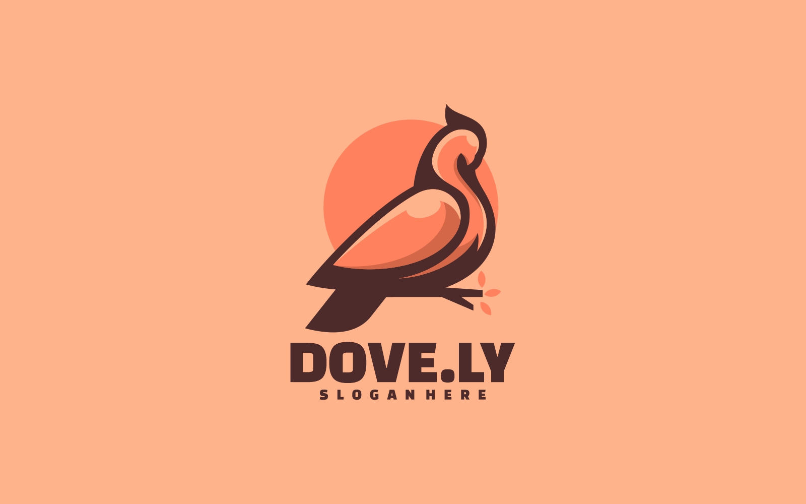 Dove Simple Mascot Logo Style