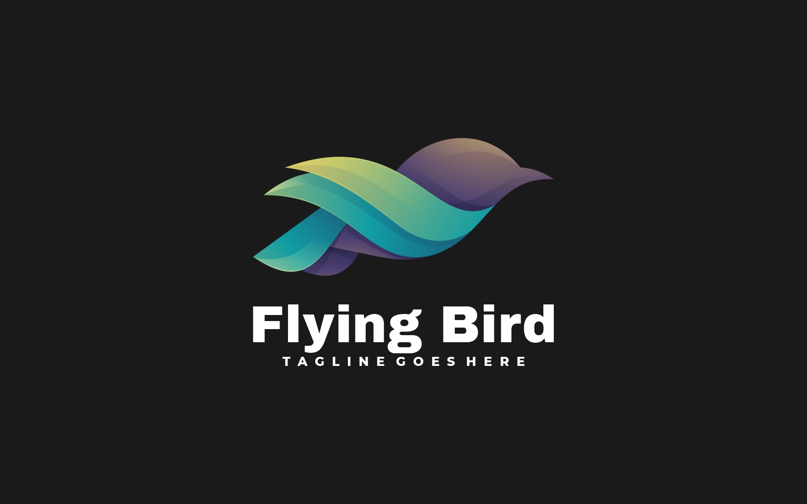 Flying Bird Gradient Logo Template's