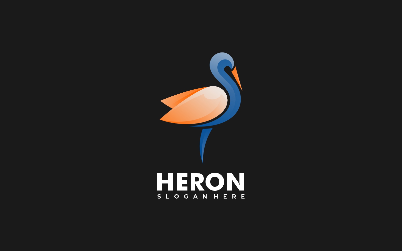 Heron Gradient Colorful Logo Templates
