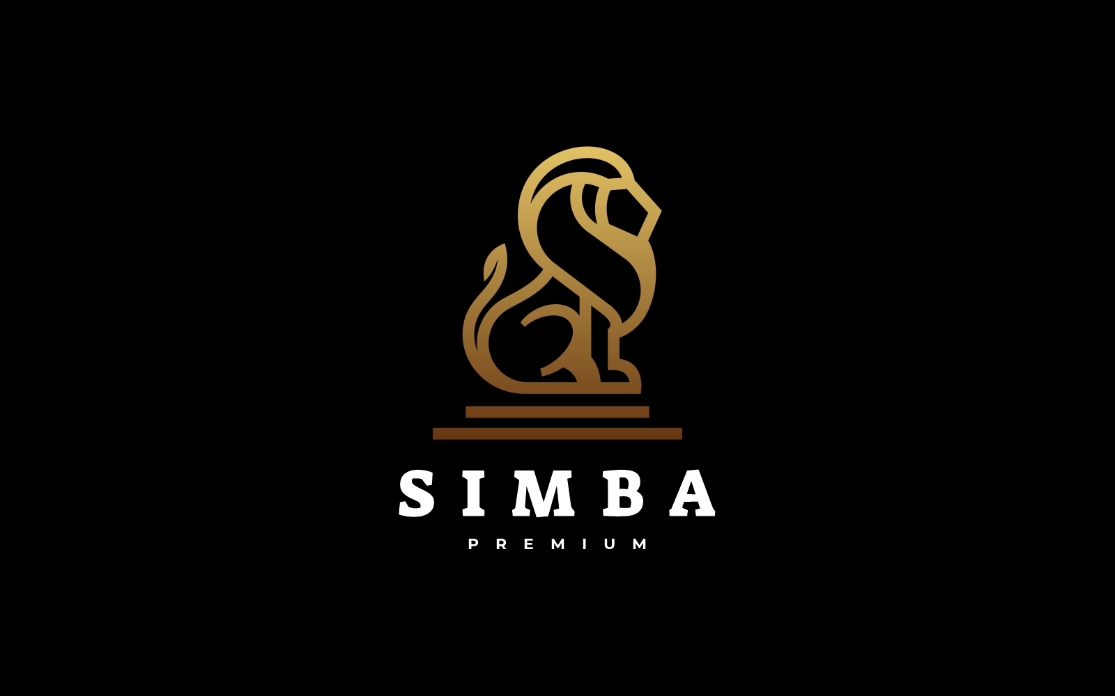 Simba Line Luxury Logo Style